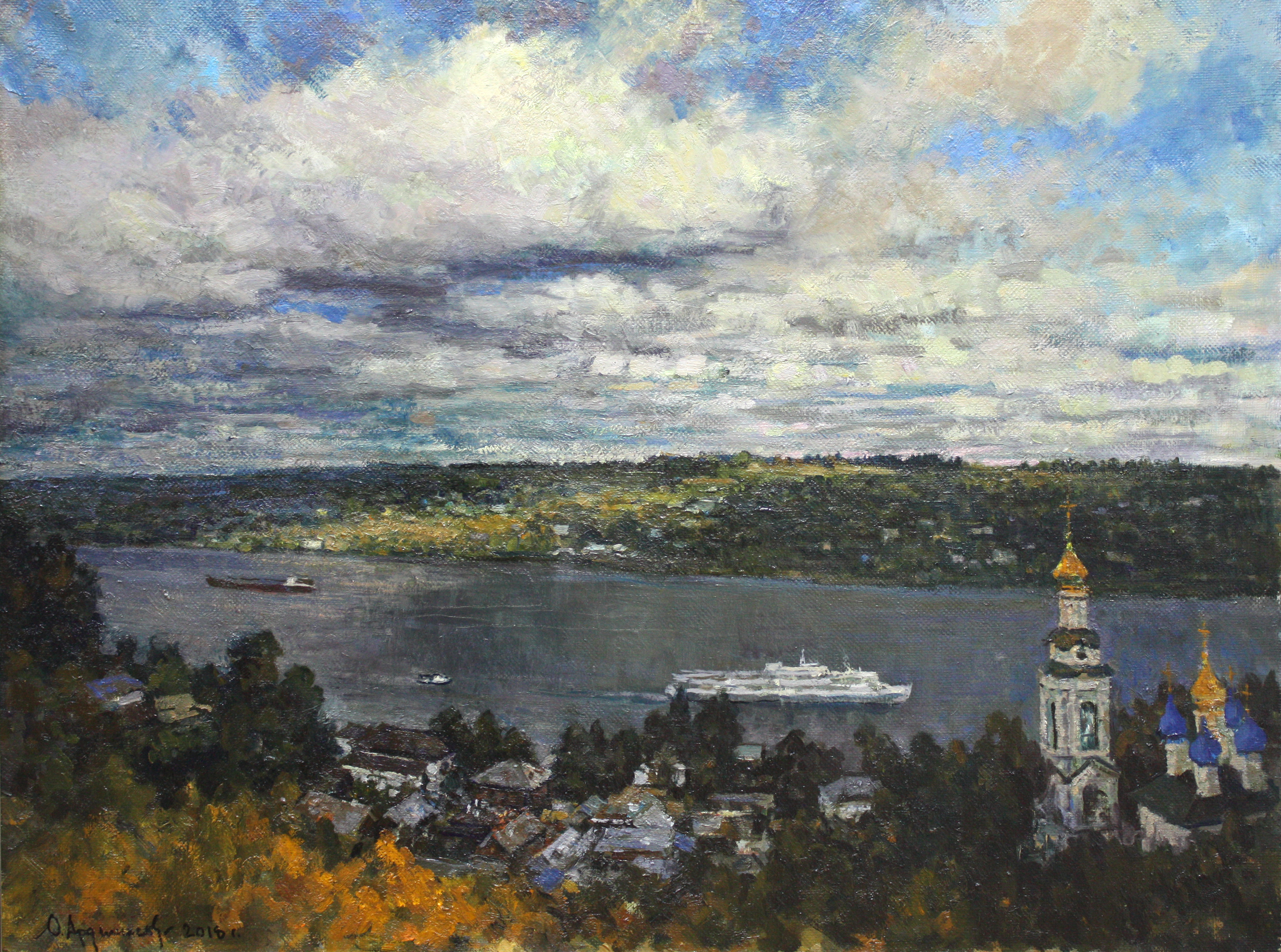 Ардимасов О. И. Над Волгой. 2018. Холст, масло. 70х90