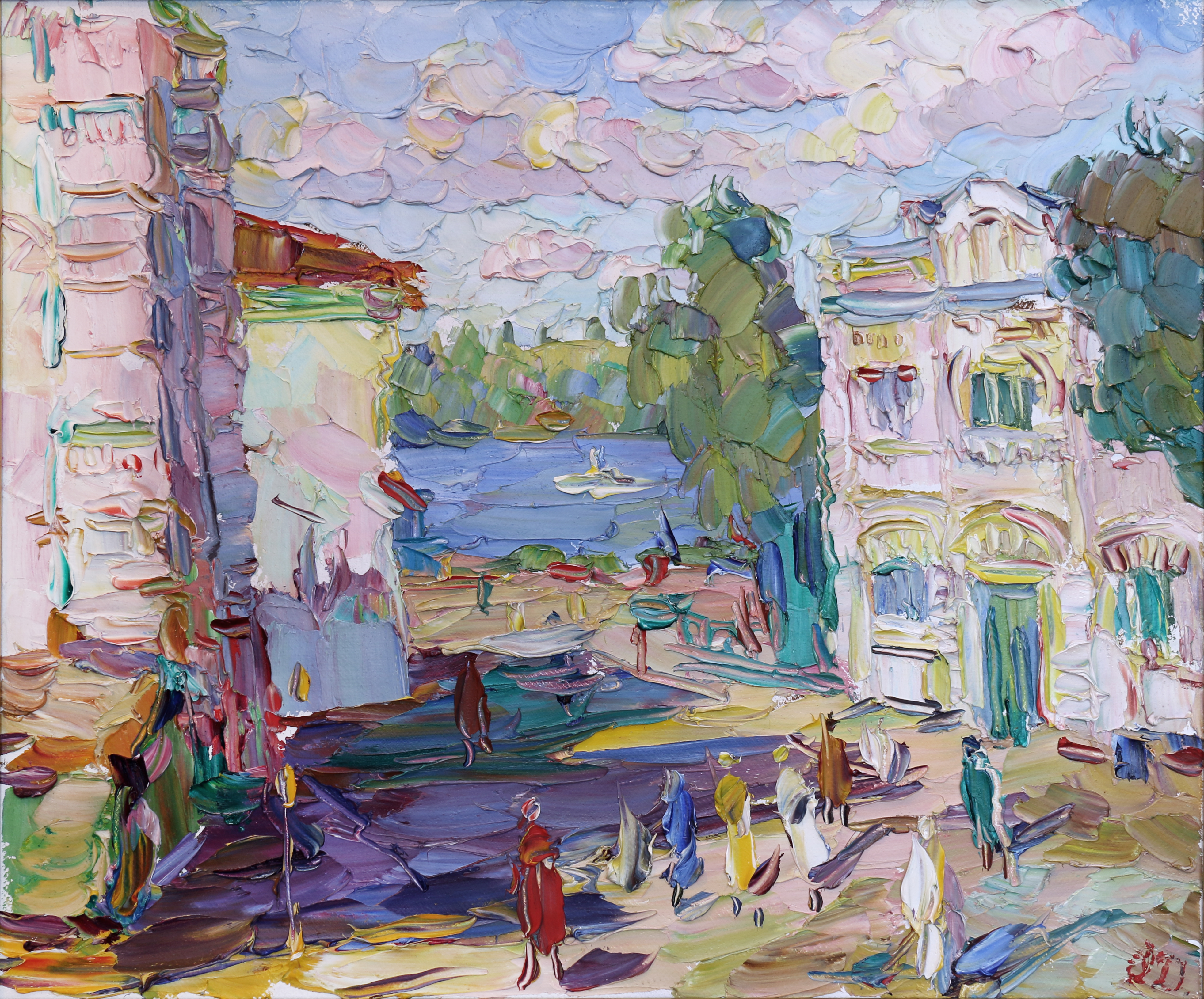 Душечкина О. М. Лето в Плёсе. 2004. Холст, масло. 51х61