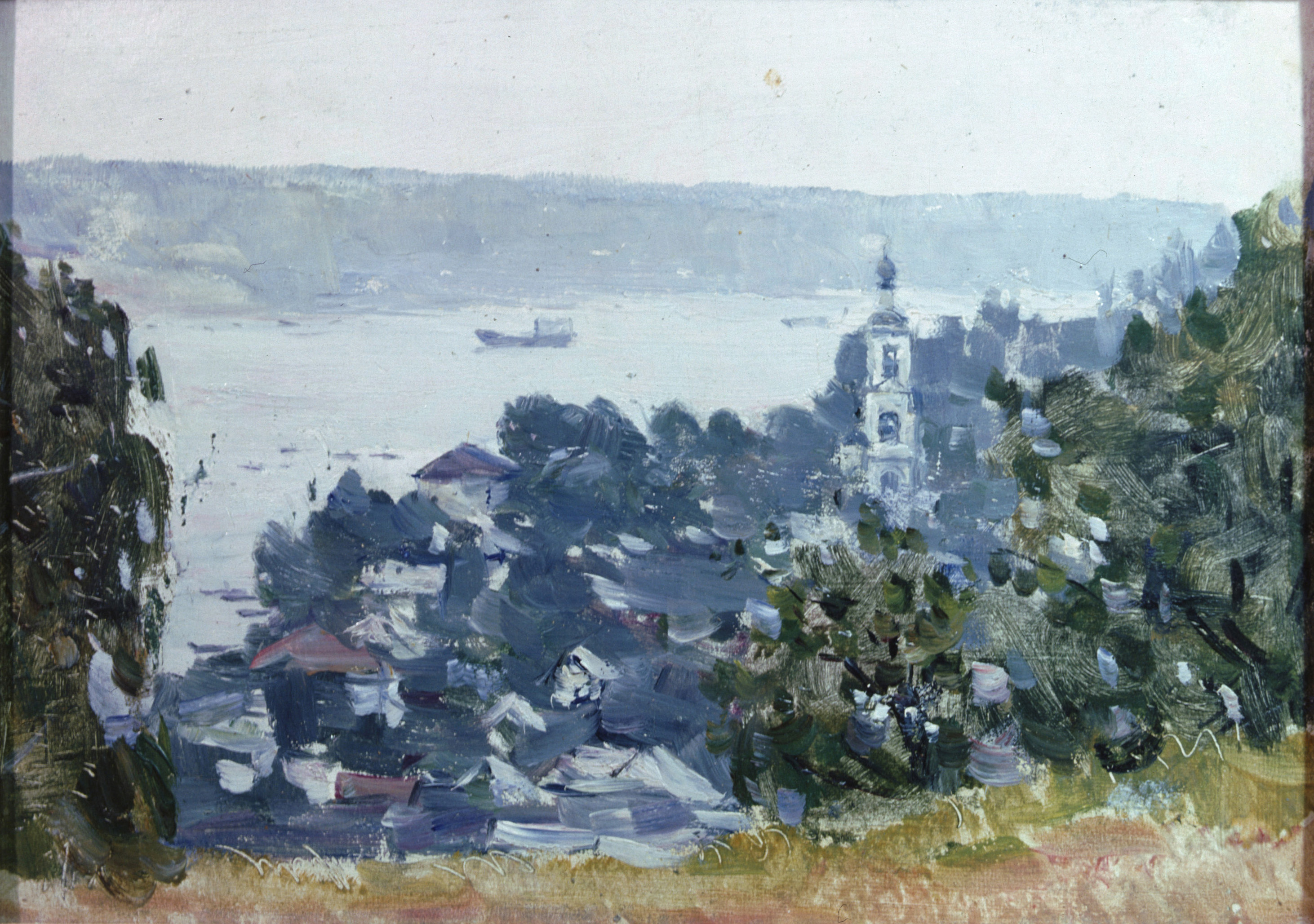 Фёдоров В. А. Плёс. 1979. Картон, масло. 20х28 