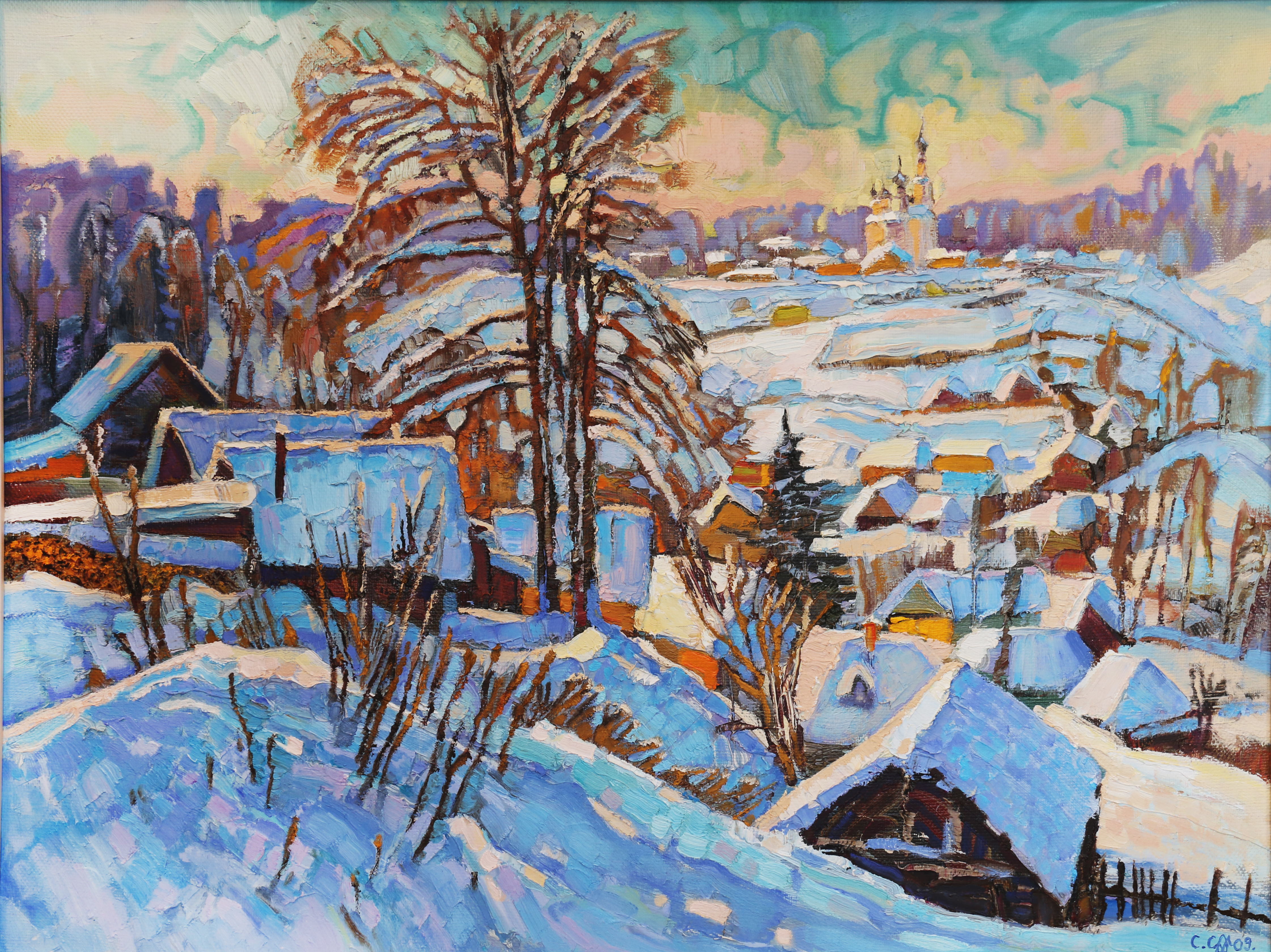 Сухов С. И. Плёс. Троицкая церковь. 2009. Холст, масло. 60х80