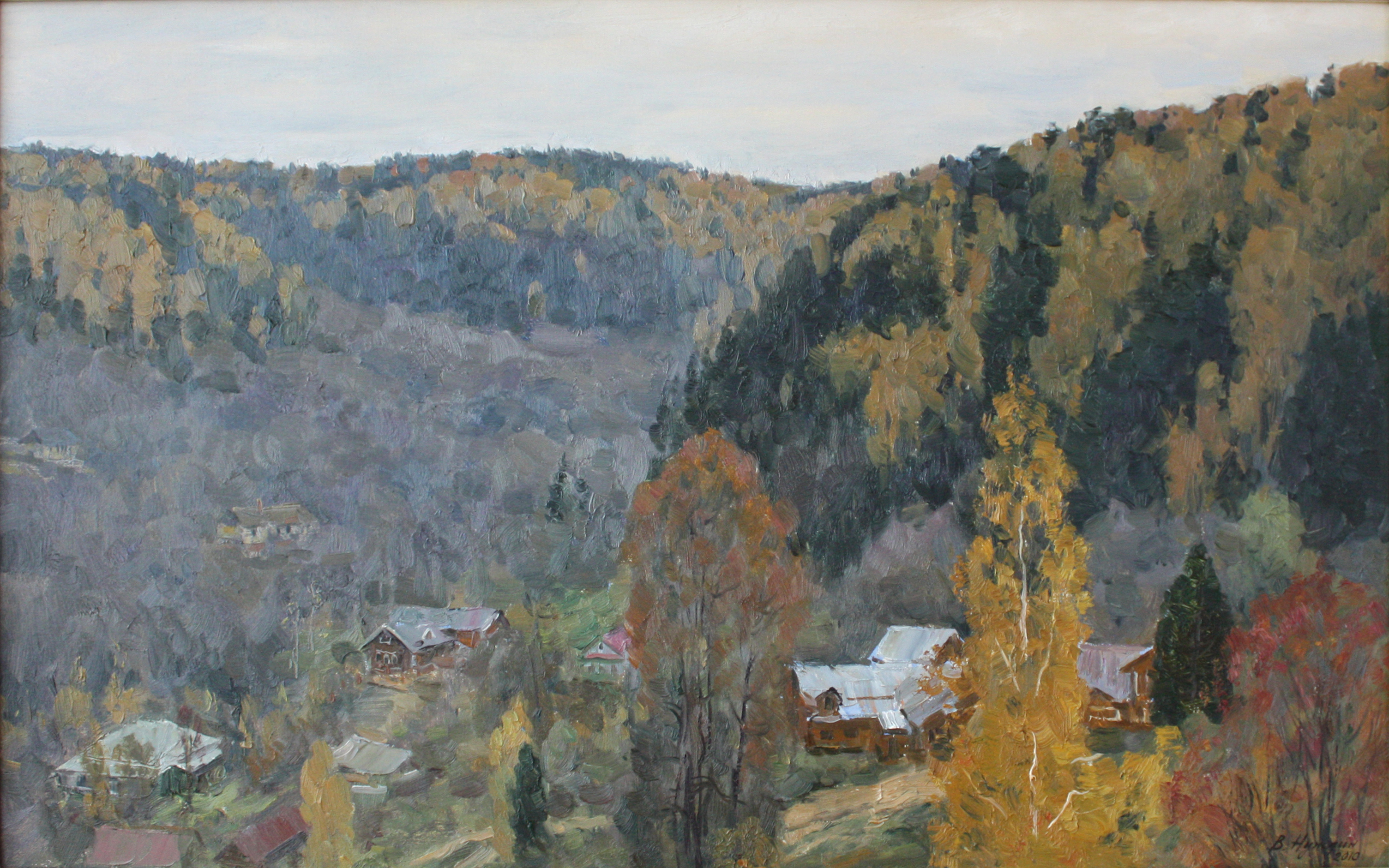 Нуждин В. Ю. Плёс. Осенняя пора. 2010. Холст, масло. 50,5х80