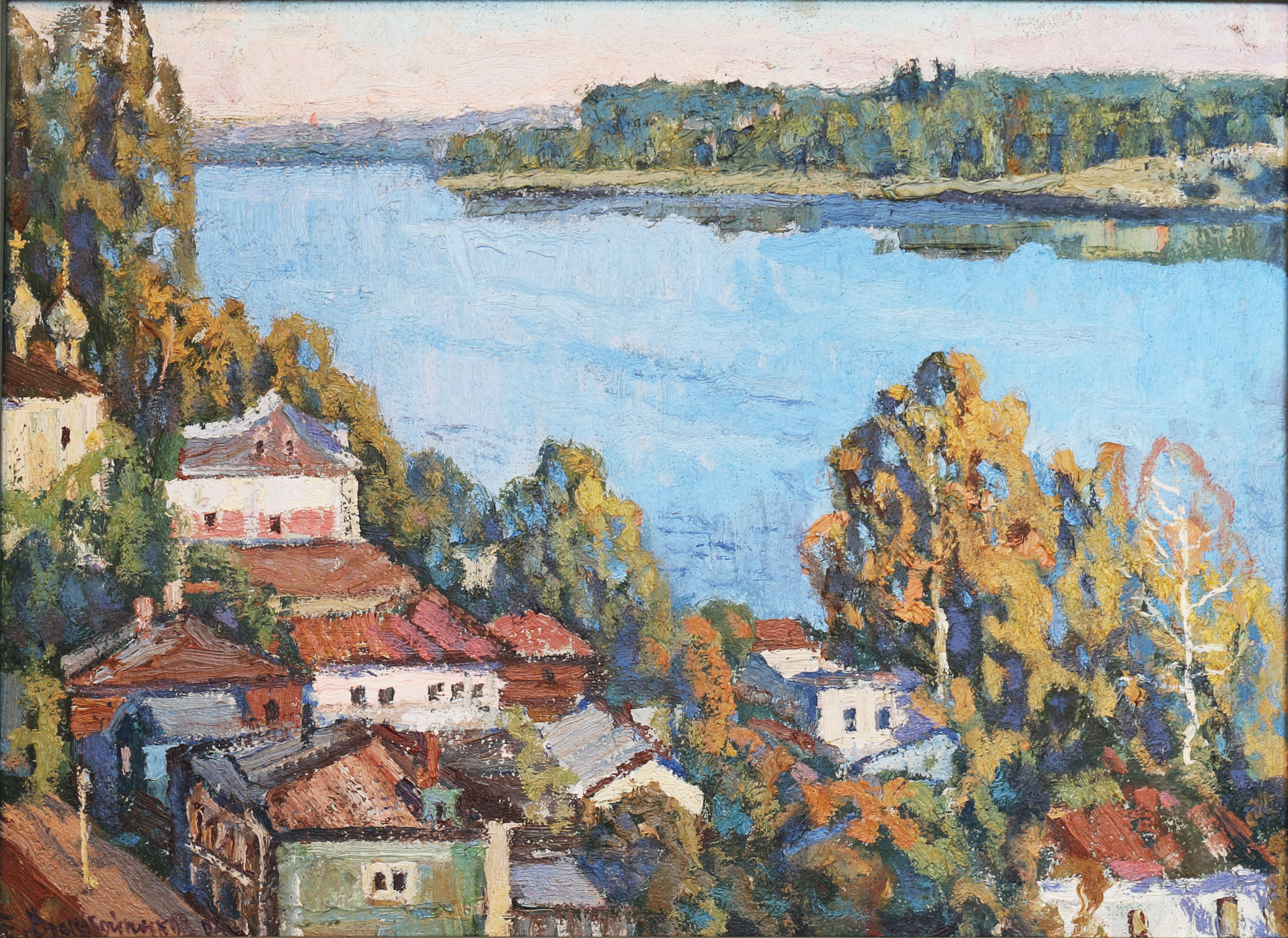 Воскобойников Е. Н. Утро. Плёс. 2003. Холст, масло. 40х55