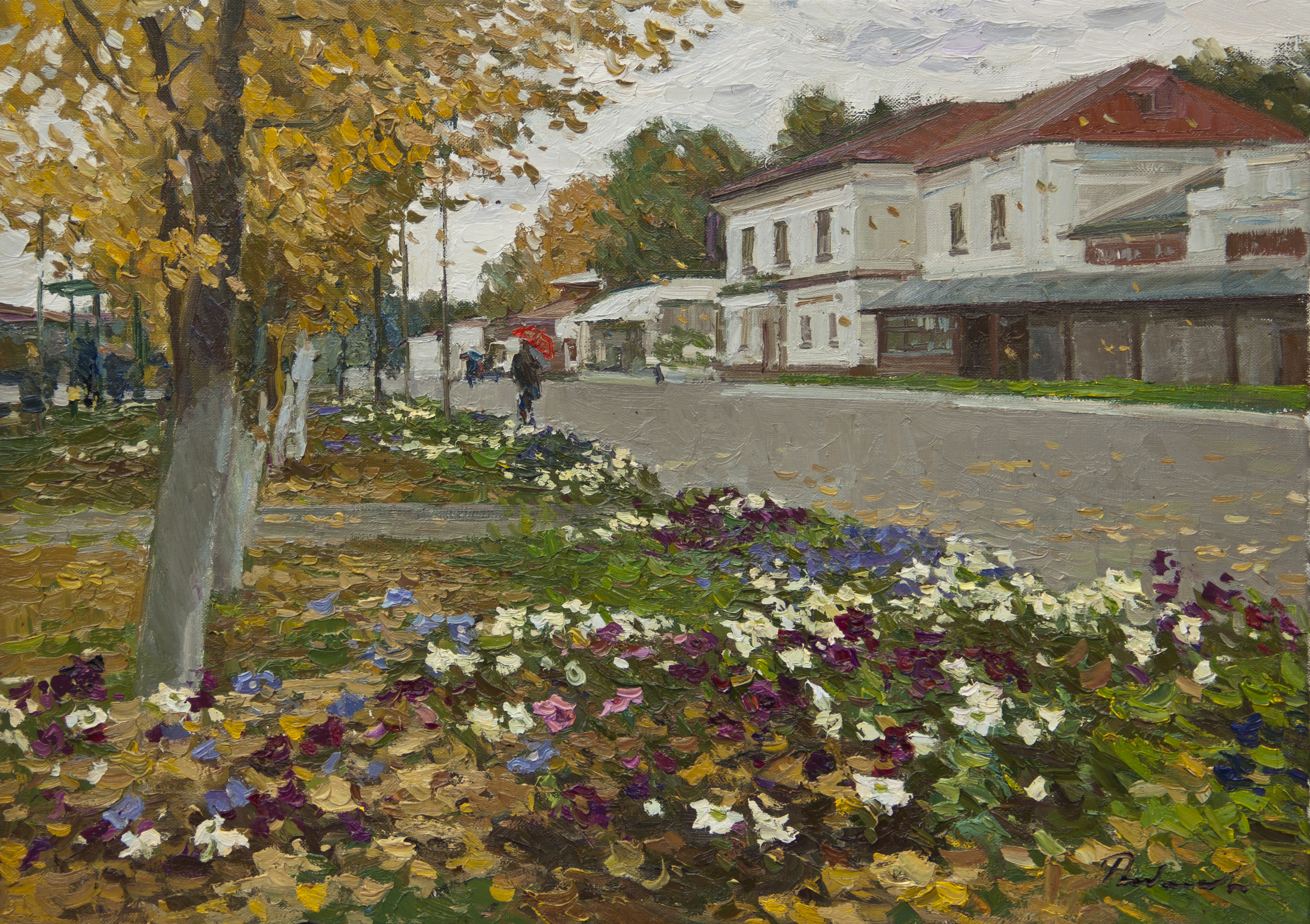 Рыбакова И. В. Последние цветы. 2013. Холст, масло. 50х70