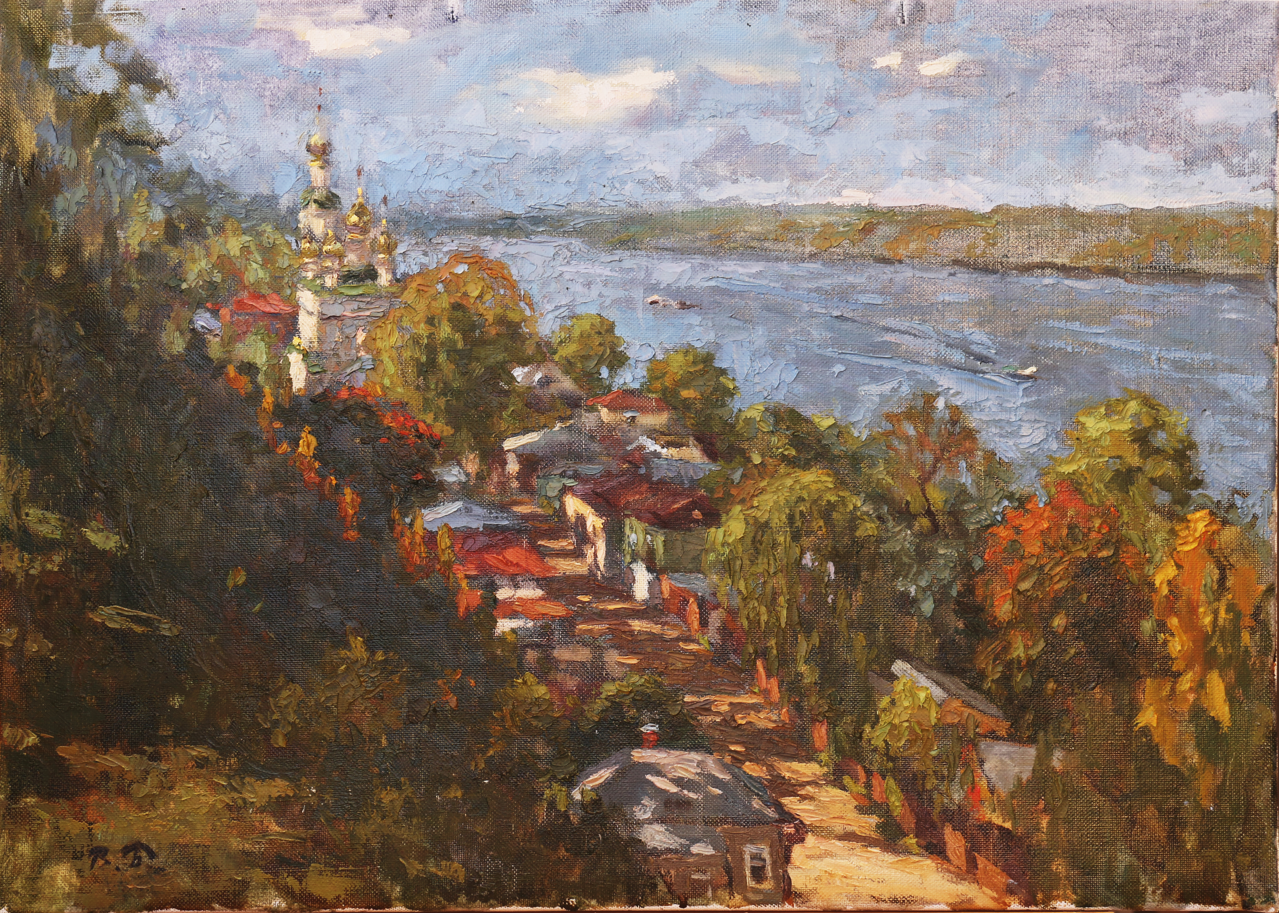 Берегов В. Ю. Вид на Волгу. 2015. Холст, масло. 48х68